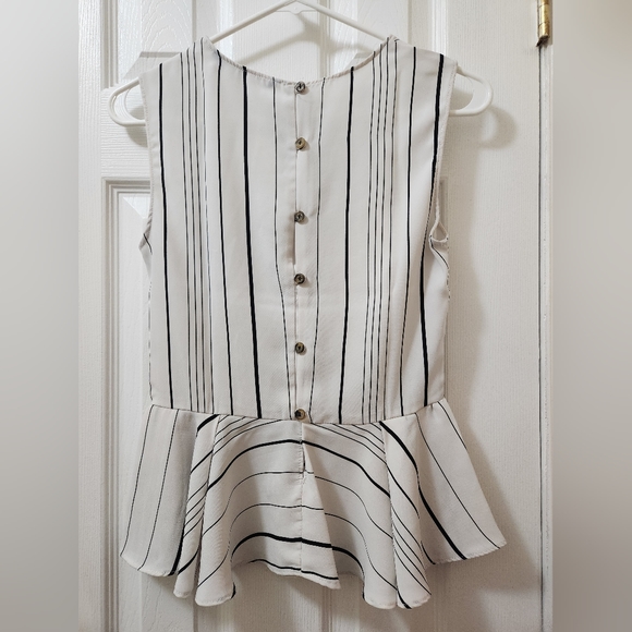 Zara Striped Peplum Top - Picture 2 of 3